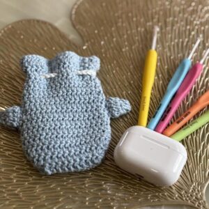 Crochet Whale Airpod Pouch