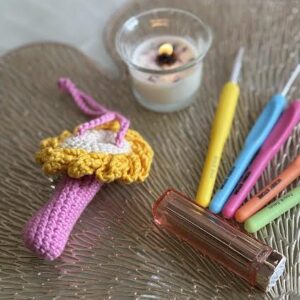 Crochet flower Lip Balm Cover Charm