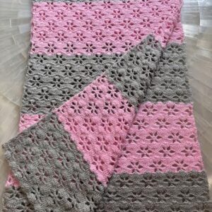 Crochet BubbleGum Floral Stole